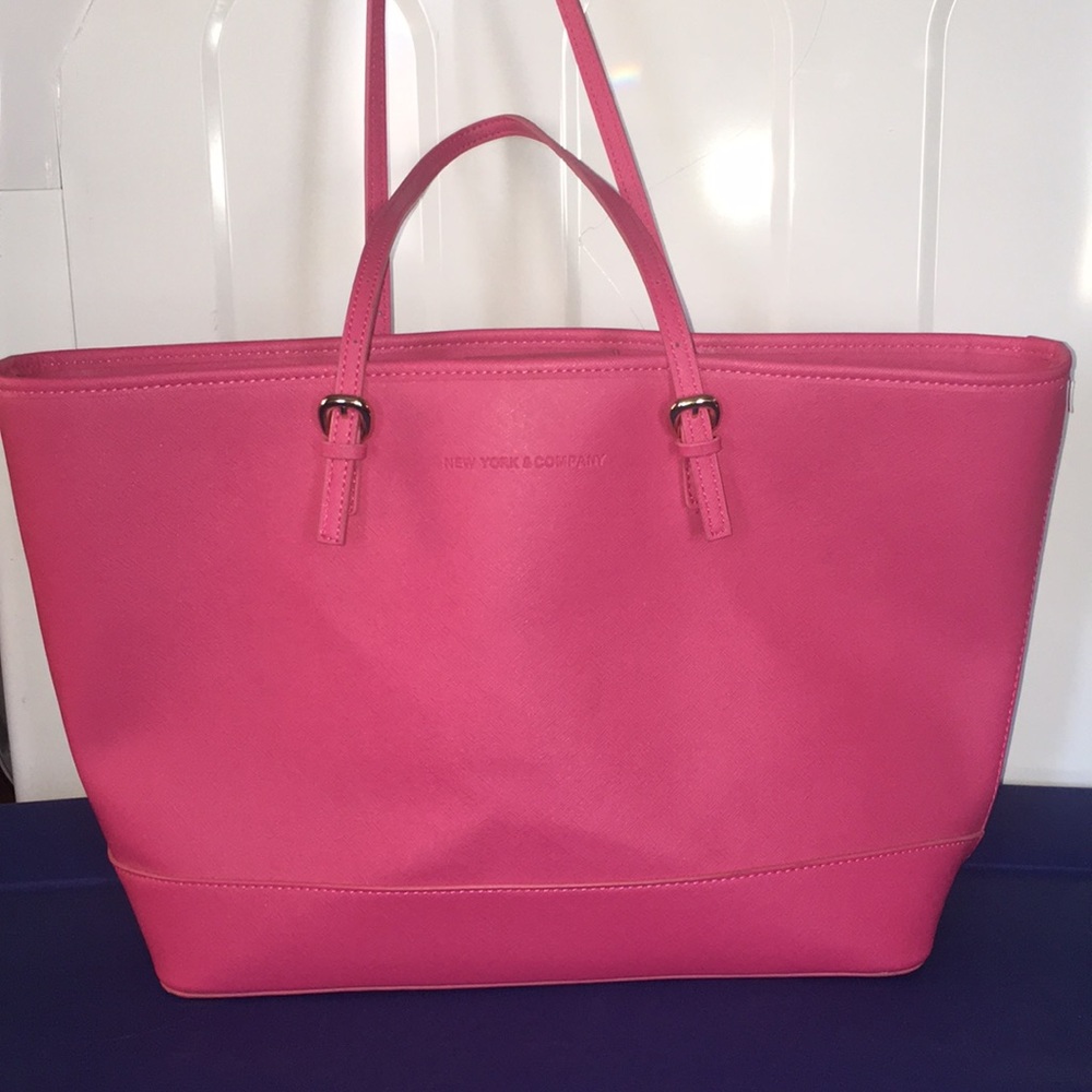 New York & Company Hot Pink Tote Bag
